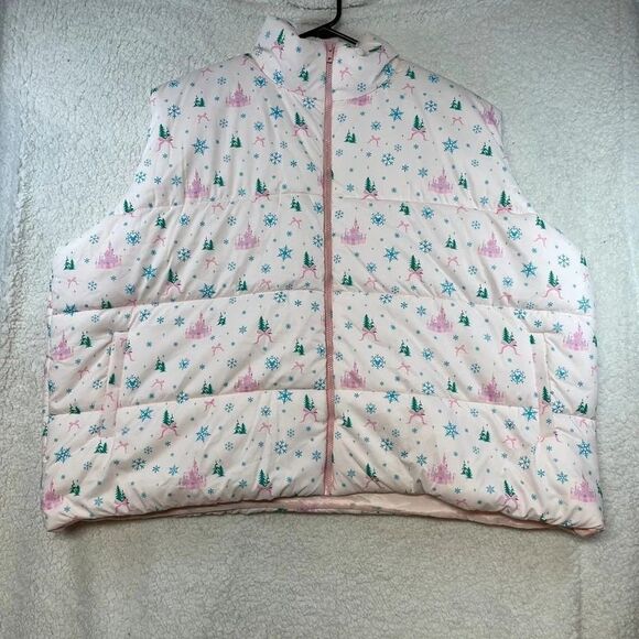 Disney Jackets & Blazers - Disney Pink Princess Castle Snowflake Puffer Jacket Girls 3X NWT